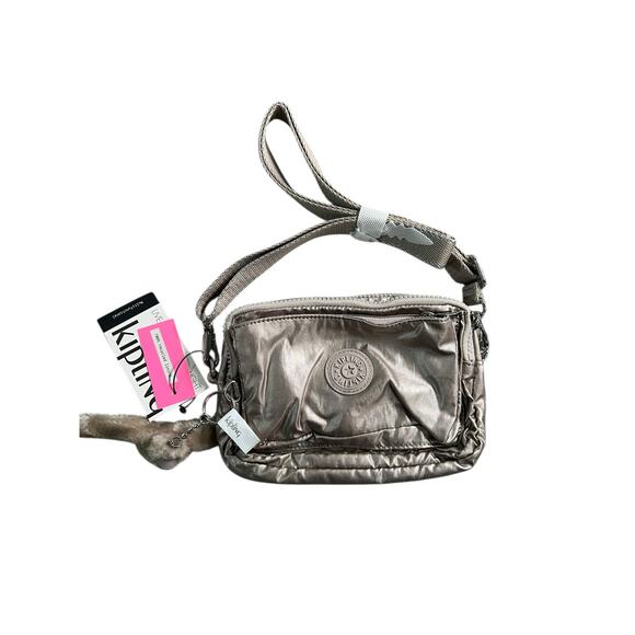 Kipling Abanu Convertible Crossbody Metallic Glow Bag New With Tag - Picture 11 of 11